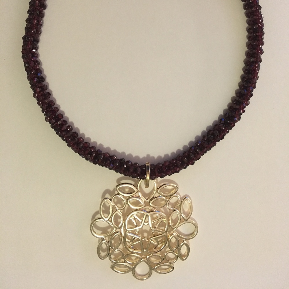 Kendra Scott Vintage Garnet Bead Necklace